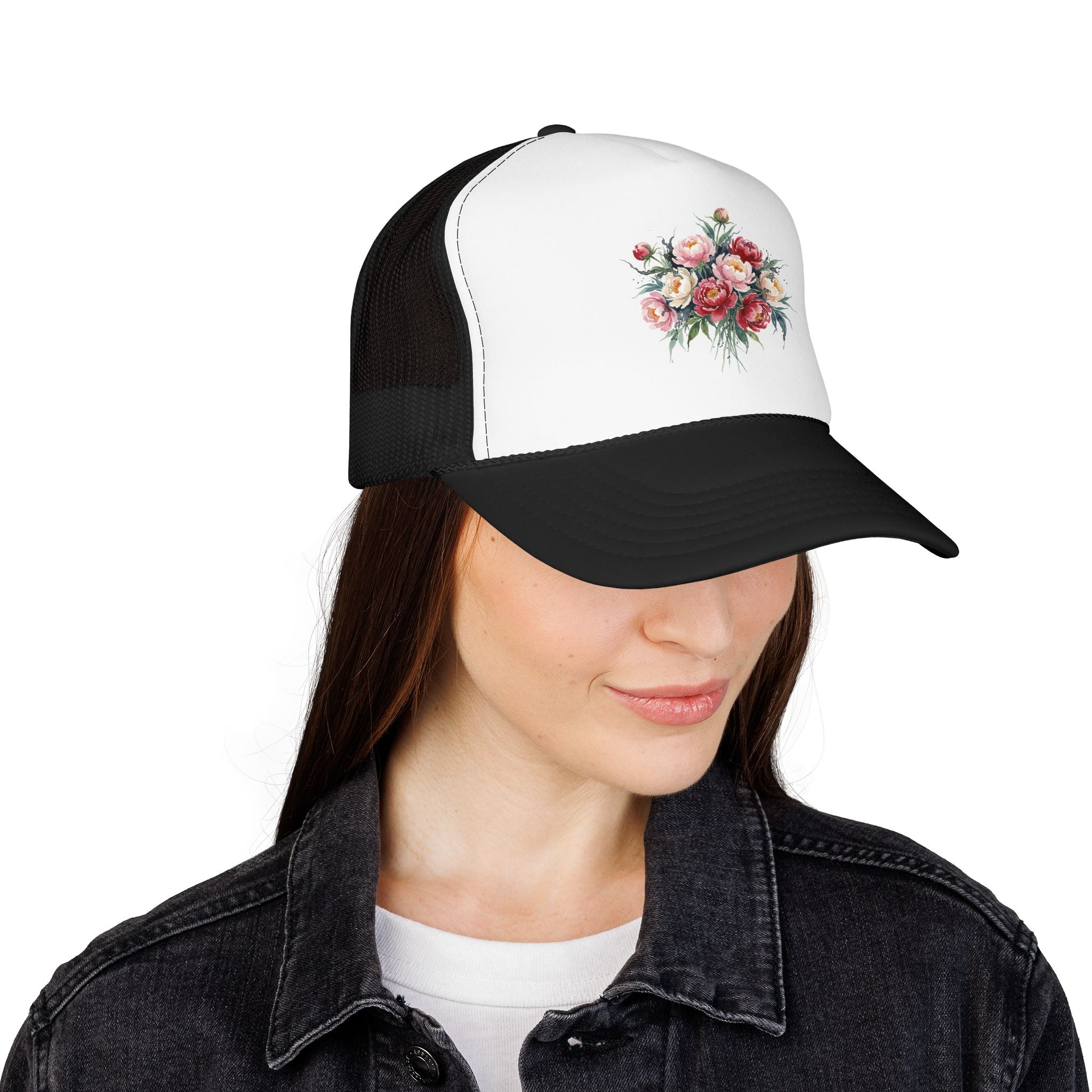 Peony Flowers Trucker Hat