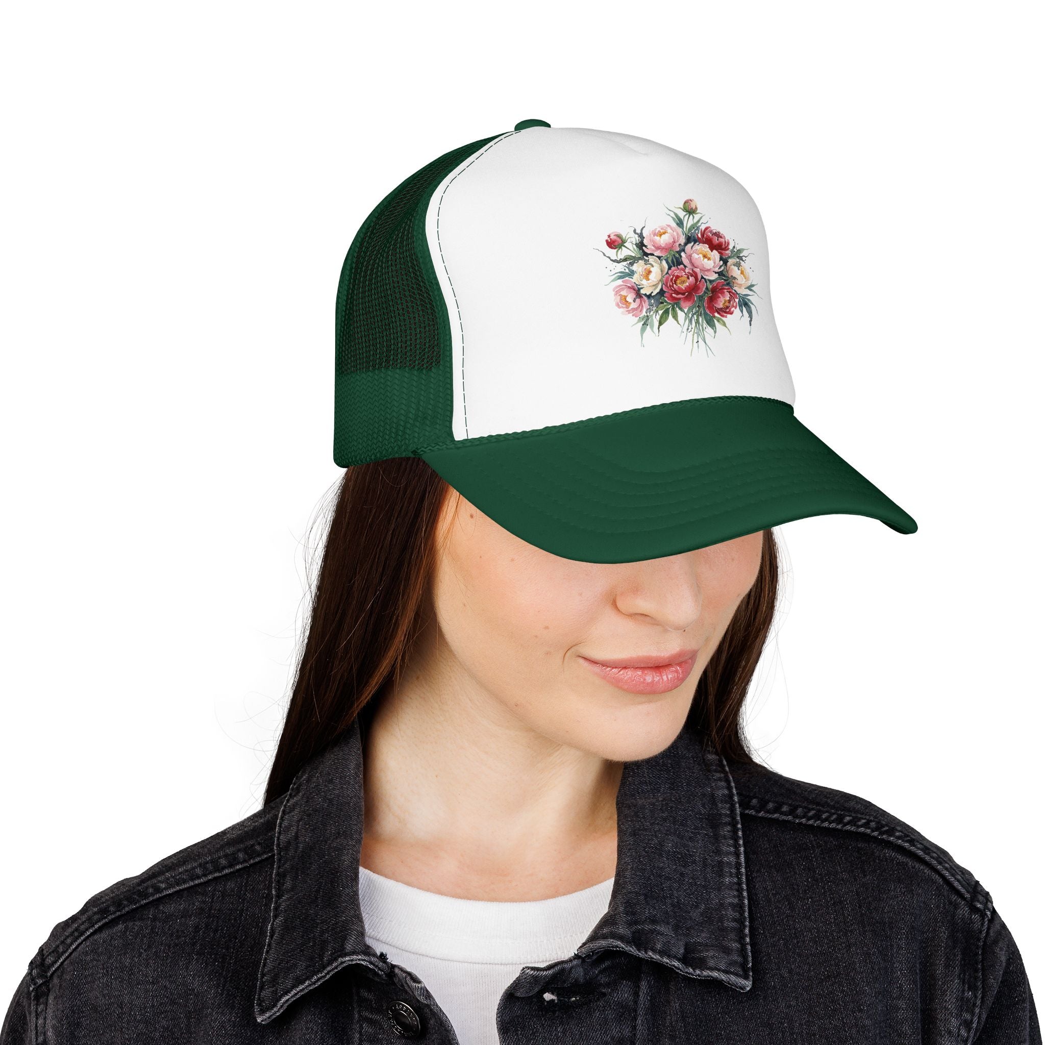 Peony Flowers Trucker Hat