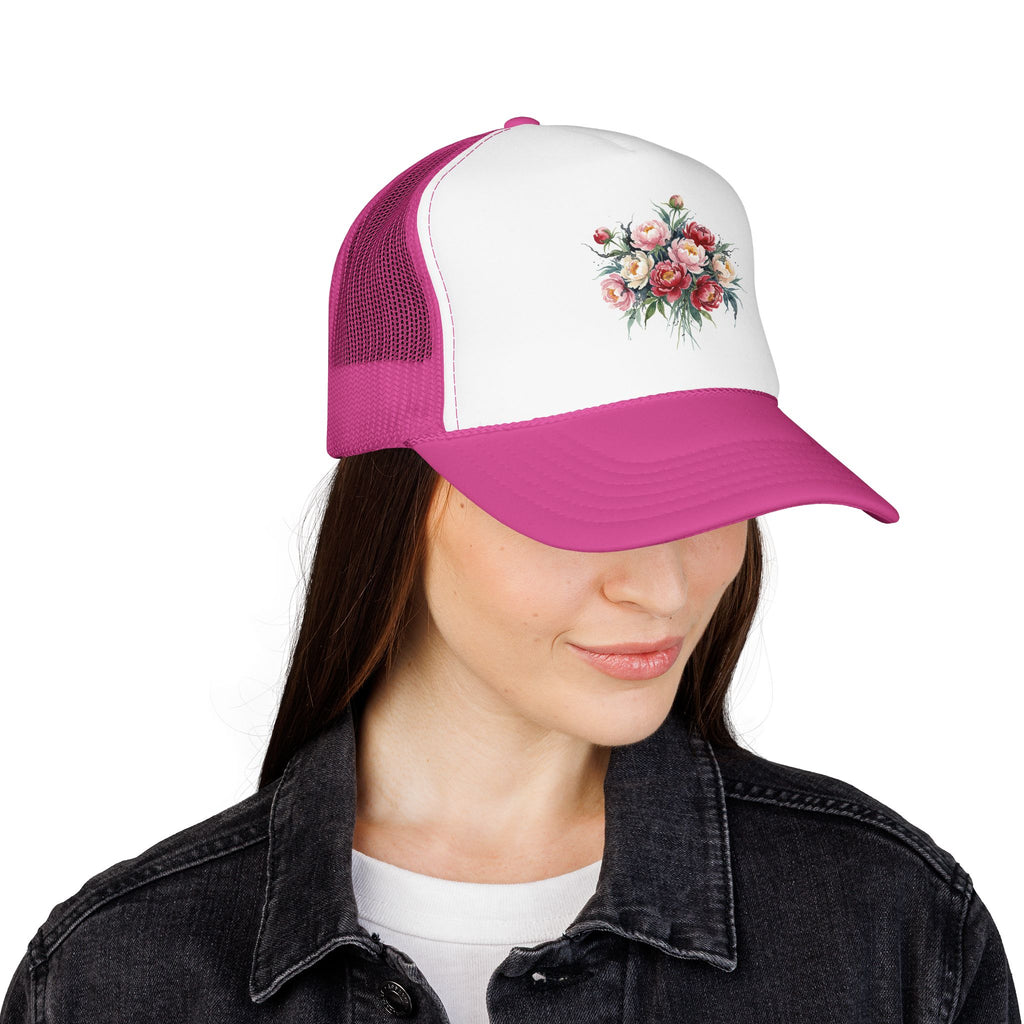 Peony Flowers Trucker Hat