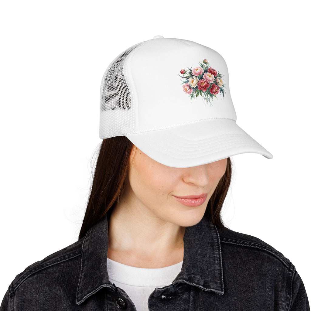 Peony Flowers Trucker Hat