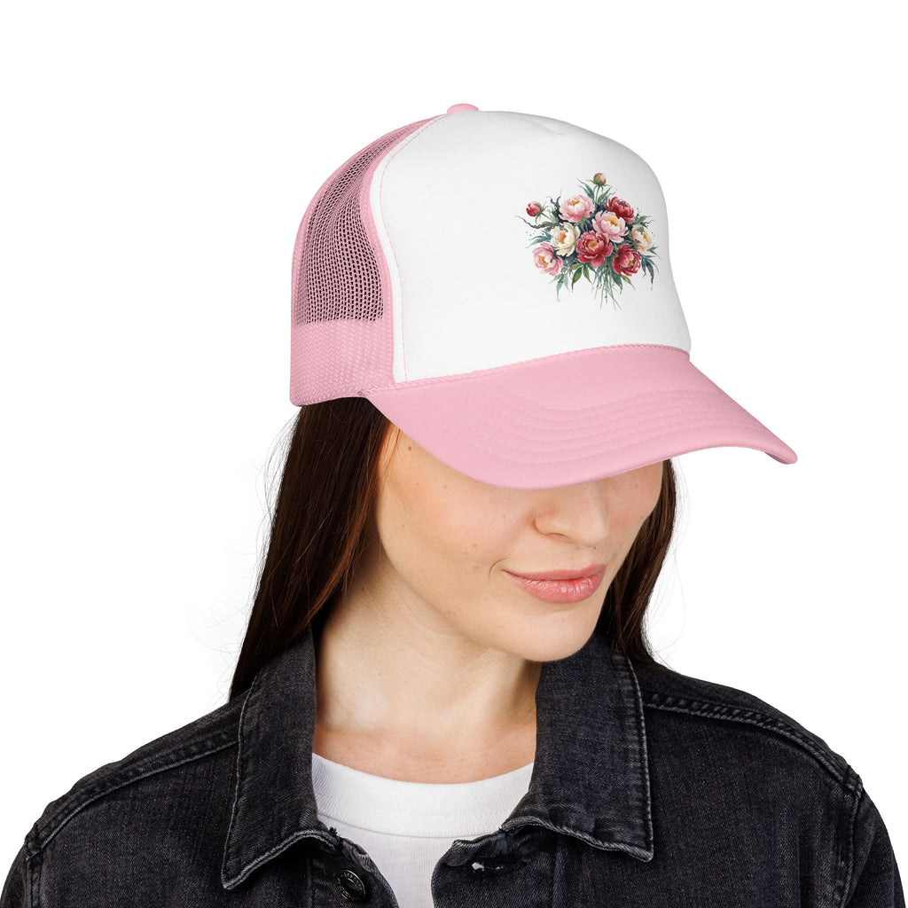 Peony Flowers Trucker Hat